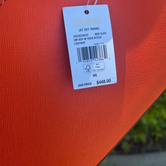 Michael Kors Red Clay Crossbody with Tech Attachment - Picture 9 of 10